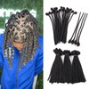 Dreadlocks Locks Natural Hair Extension 6 Inches 0.5cm Natural Black
