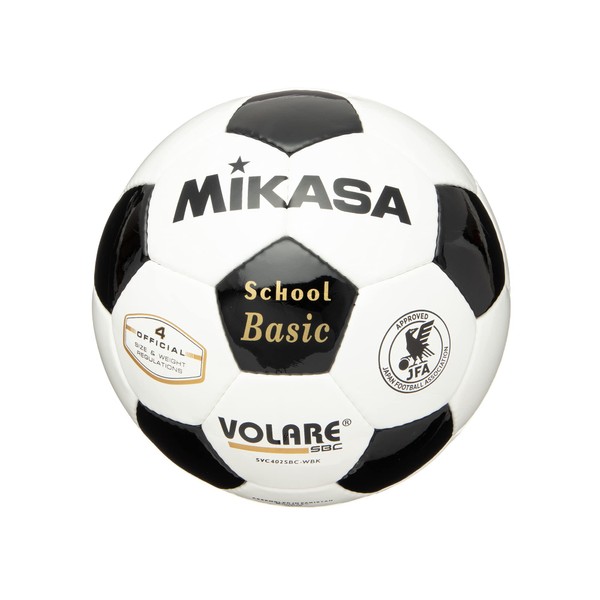 ミカサ(MIKASA) サッカーボール 4号 日本サッカー協会 検定球 (小学生用) ホワイト/ブラック SVC402SBC-WBK 推奨内圧0.8(kgf/㎠)