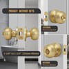 Gaurqiah Keyless Privacy Door Knob, Flat Ball Interior Door Knob,