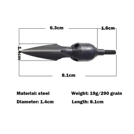 HNZMDY Traditional Metal Broadheads Screw in Archery Whistle Arrow Tips Points Replacement Hunting Arrow Tips for Hunting Shooting 6 Pack