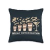 Coffee Evolution Coffee Lovers Cappuccino I Love Coffee Throw Pillow