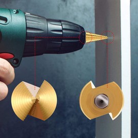 3PCS Step Drill Bit Set High Speed Steel Titanium Coated Cone Drill Bits Hole Cutter Power Tools for DIY Plastic Wood Metal