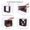 FDHUIJIA Wine Rack Cabinet countertop Wooden Stackable Storage Retro Cube