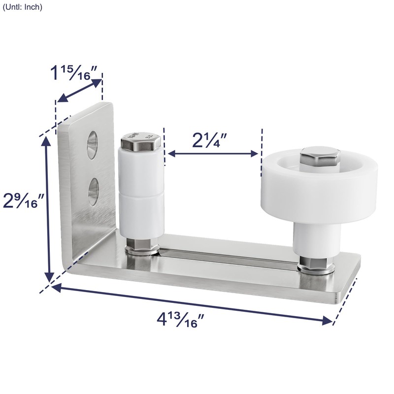 SMARTSTANDARD Sliding Barn Door Floor Guide for Bottom Adjustable Roller
