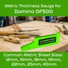 Metric Thickness Gauge for Festool Domino DF 500 - Inches