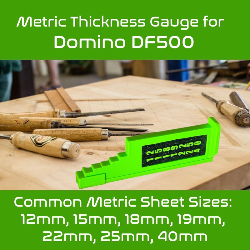 Metric Thickness Gauge for Festool Domino DF 500 - Inches