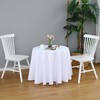 FOLINS&HOME 2 Pack White Round Tablecloth - 60 Inch Waterproof