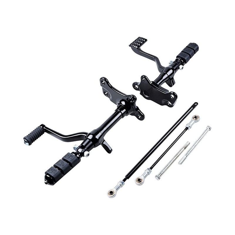 AMOPA Set of Black Style Forward Controls Foot Pegs Levers