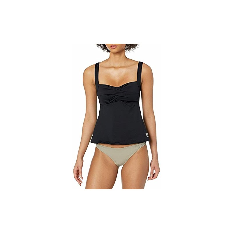 TYR SOLID TWISTED BRA TANKINI - (001) BLACK - 10