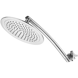 AquaSpa Razor Mega Size 9-inch Chrome Face Rainfall Shower with 15-inch Extension Arm (Round)