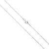 9ct White Gold Hammered Trace Chain 24 Inches