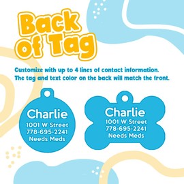 Cute Dog Cat Pet ID Tag - Cute and Funny Sayings On The Front - Contact Info on The Back (You Look Like I Need a Treat)