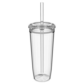 KeepCup Cold Cup - Clear Plastic, Reusable Ice Coffee Cup with Lid and Straw - Extra Large 20oz (590ml)