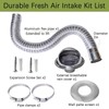 Elmfruit Pellet Stove Intake Kit, 2" x 60'' Extendable &