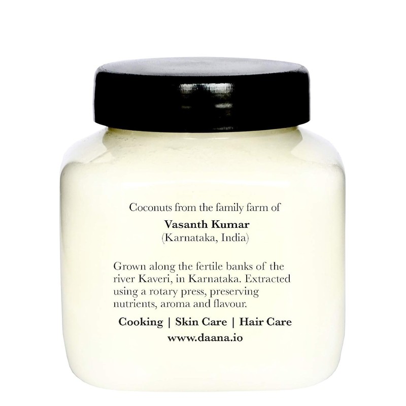 Daana Coconut Oil for Skin: USDA Organic, Extra Virgin, Cold