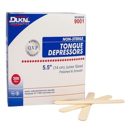 DUKAL Tongue Depressor 9001, NonSterile, 5.5In, 500/Box