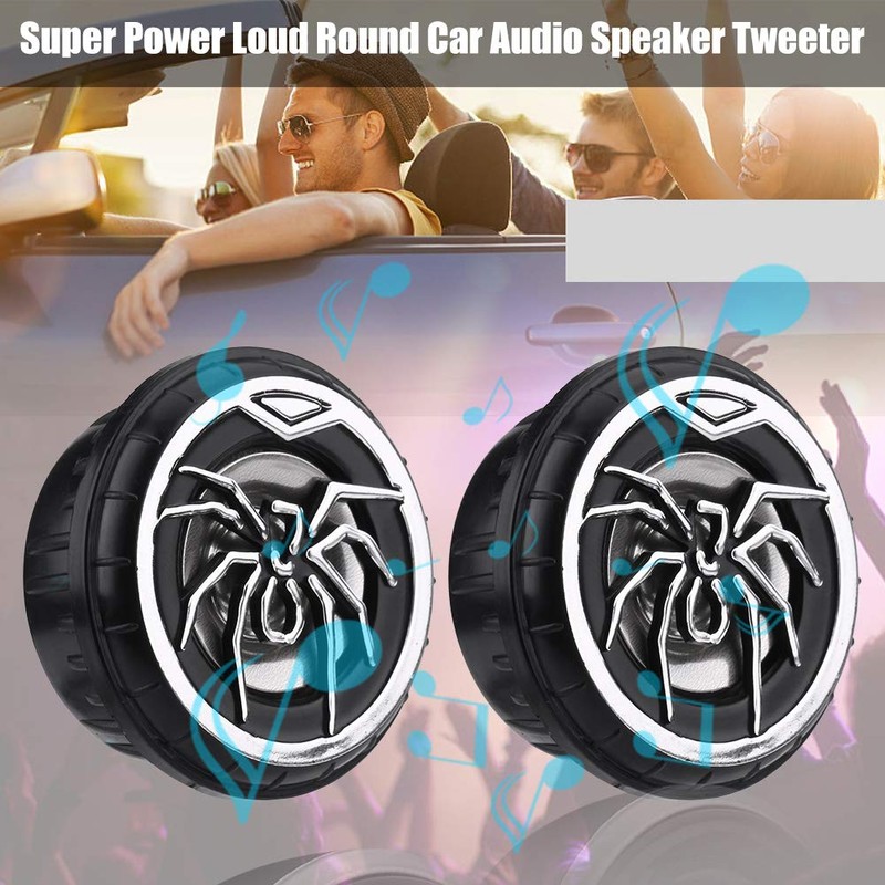 CYSFETENA Car Tweeter, Stainless Steel 150W 12V DC 2Pcs Auto
