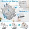 Toothbrush Holder for Bathroom,Detachable for Easy Cleaning Multi-Functional Countertop Storage