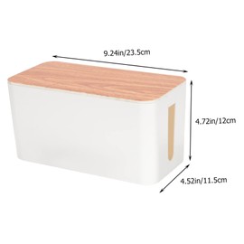 LABRIMP Wear Resistant Cable Box Compact Cord Storage Organizer for Home Office Easy Access Cable Management for Desk Living Room Use