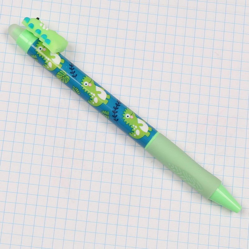 sarcia.eu Dinosaur Eraser Pen with Gel Ink Automatic Pen Blue