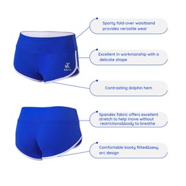 Kipro Women's Short Leggings Pants Lightweight Breathable Mid Thigh Stretchy Shorts