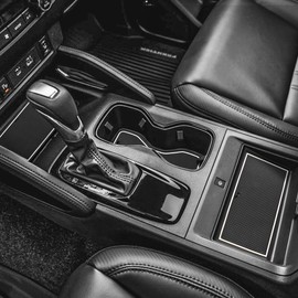 Auovo Center Console Mats Compatible with Nissan Frontier 2022+ Door Slot Pad Automotive Interior Decor Door Liners Cup Holder Inserts(18pcs/Set, Crew Cab, White)