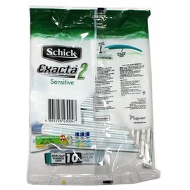 Schick Exacta2 Sensitive Disposable Razor, 10 Count (1Pack)
