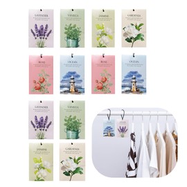 12Pcs Wardrobe Fresheners, Scented Sachets for Wardrobes and Drawers, Multiple Fragrances, Hanging Air Freshener for Closet, Bathroom, Car, Travel