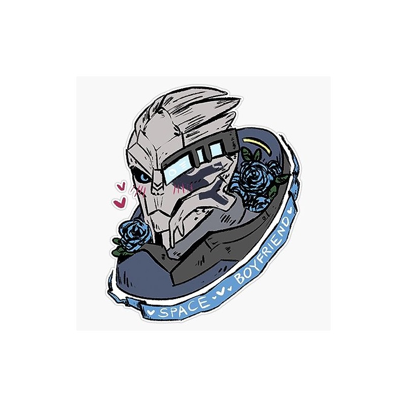 Garrus Vakarian: Space Boyfriend Sticker Bumper Sticker Vinyl Decal 5"