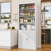 YILFANA Kitchen Pantry Cabinet, 55" Tall Metal Storage Cabinet with