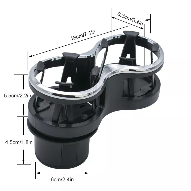 XUKEY Universal Car Double Hole Cup Holder Drink Holders Insulation