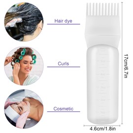 TAOTOP 3 Pack Root Comb Applicator Bottle, Oil Applicator for Hair Dye, Bottle with Graduated Scale