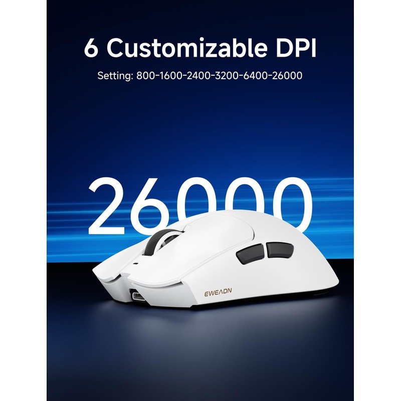 EWEADN S9 Pro Wireless Gaming Mouse, 59G Ergonomic Computer Mouse,