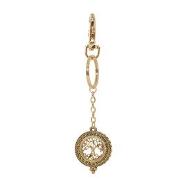Tree of Life 4X Magnifying Glass Sliding Top Key Chain (Gold Tone)