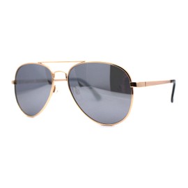 Color Mirror Anti-glare Polarized Classic Iconic Officer Metal Rim Sunglasses Gold Silver Mirror