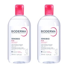 Bioderma Sensibio H2O Micellar Water Cleanser Makeup Remover Duo 2 x 500ml | For Sensitive Skin, Duo Pack