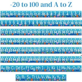32Pcs A to Z Alphabet and -20-100 Number Cards Boho Bulletin Board Under The Sea Ocean Summer Sunflower Bee Theme Classroom Decorations Math Posters for Wall School Teacher Supplies (Sea Number)