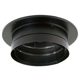 DuraVent DVL 9 by 9 Inches Galvanized Stainless Steel Double Wall Ceiling Chimney Wood Burning Stove Pipe Adapter Connector to Vent, Black