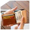 Dom Teporna Men's Wallet with Coin Purse, Thin, Lightweight, Genuine