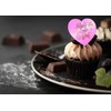 6x Valentine's Day Acrylic Cupcake Toppers Heart shaped Tags Valentines