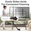 Easel Rolling TV Stand for 32-75" TVs, Stainless Steel TV