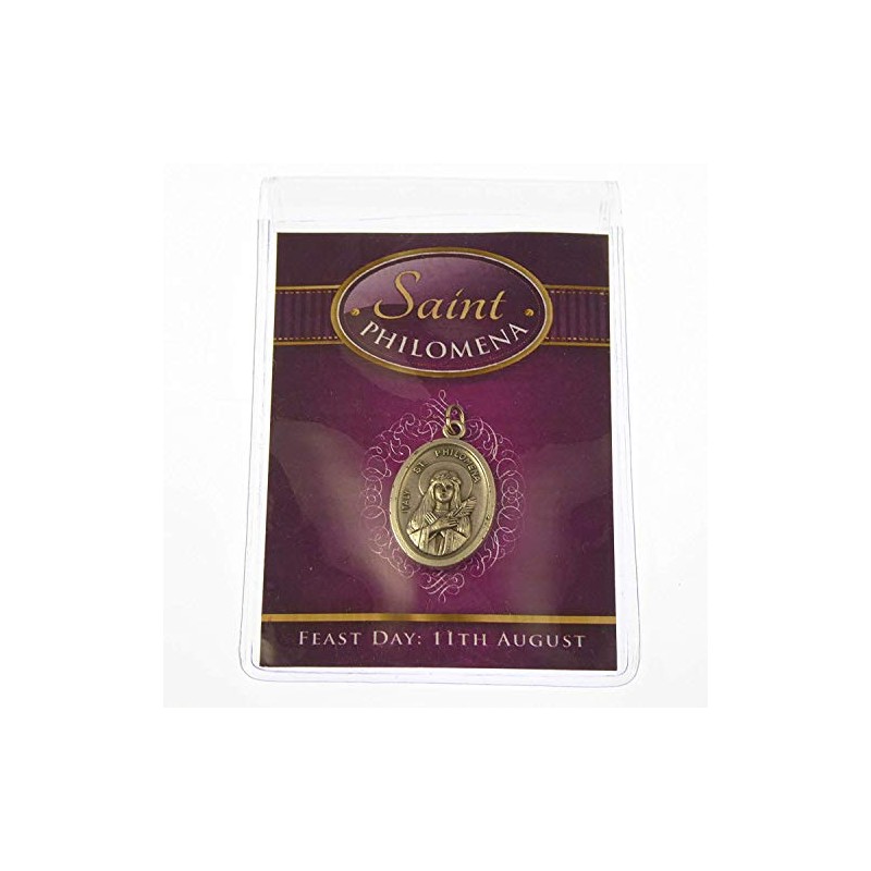 Catholic Gift Shop Medal - Saint Philomena Medal with Plastic