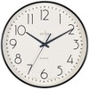 Acctim Earl Wall Clock Non-Ticking Sweep Retro Design Quartz Black