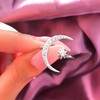 1pc Chic Moon & Sun Cuff Ring - Shimmering Rhinestone