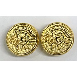 Colt Factory Gold Grip Medallions. 150 Yr. Anniversary Horse Head Medallions