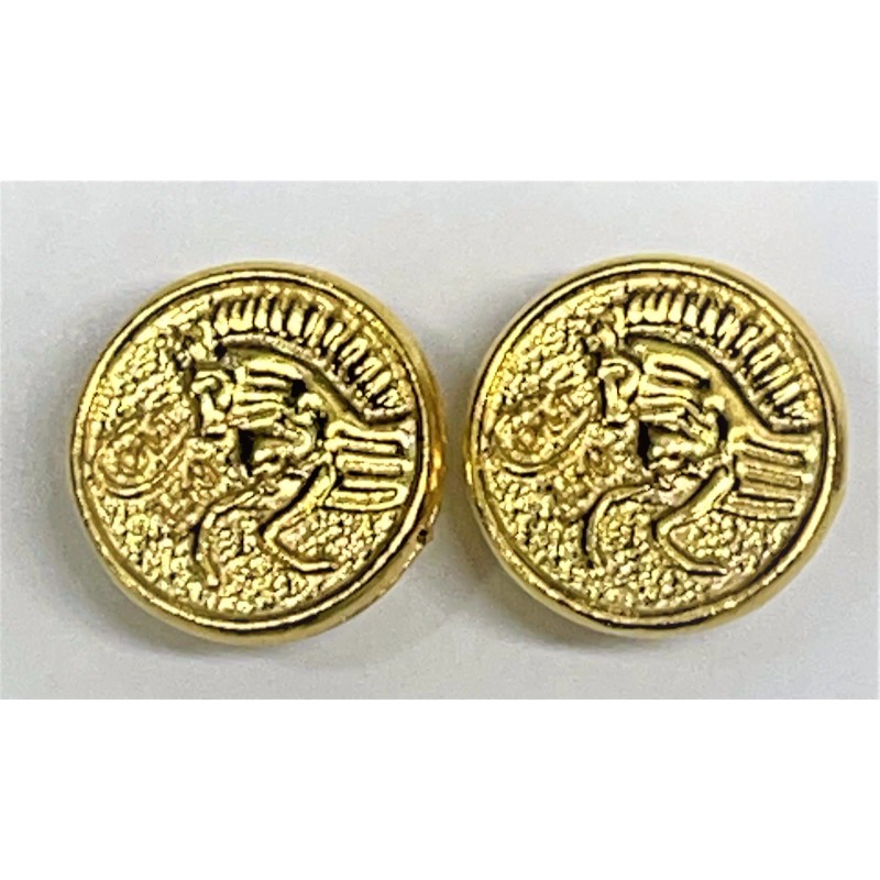 Colt Factory Gold Grip Medallions. 150 Yr. Anniversary Horse Head