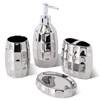 Silver Bathroom Accessory Set, Mosaic Ceramic Bathroom Accessories Set Include