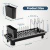 SanDream Small Dish Drying Rack with Removable Utensil Holder &