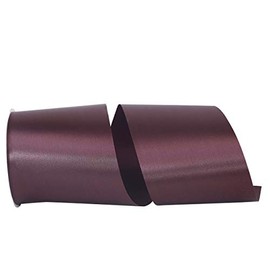 Reliant Ribbon Single Face Satin Allure Sfs Ribbon, 4 Inch X 50 Yards, Raisin