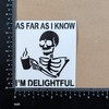 As Far As I Know, I’m Delightful Decal 3 Pack: